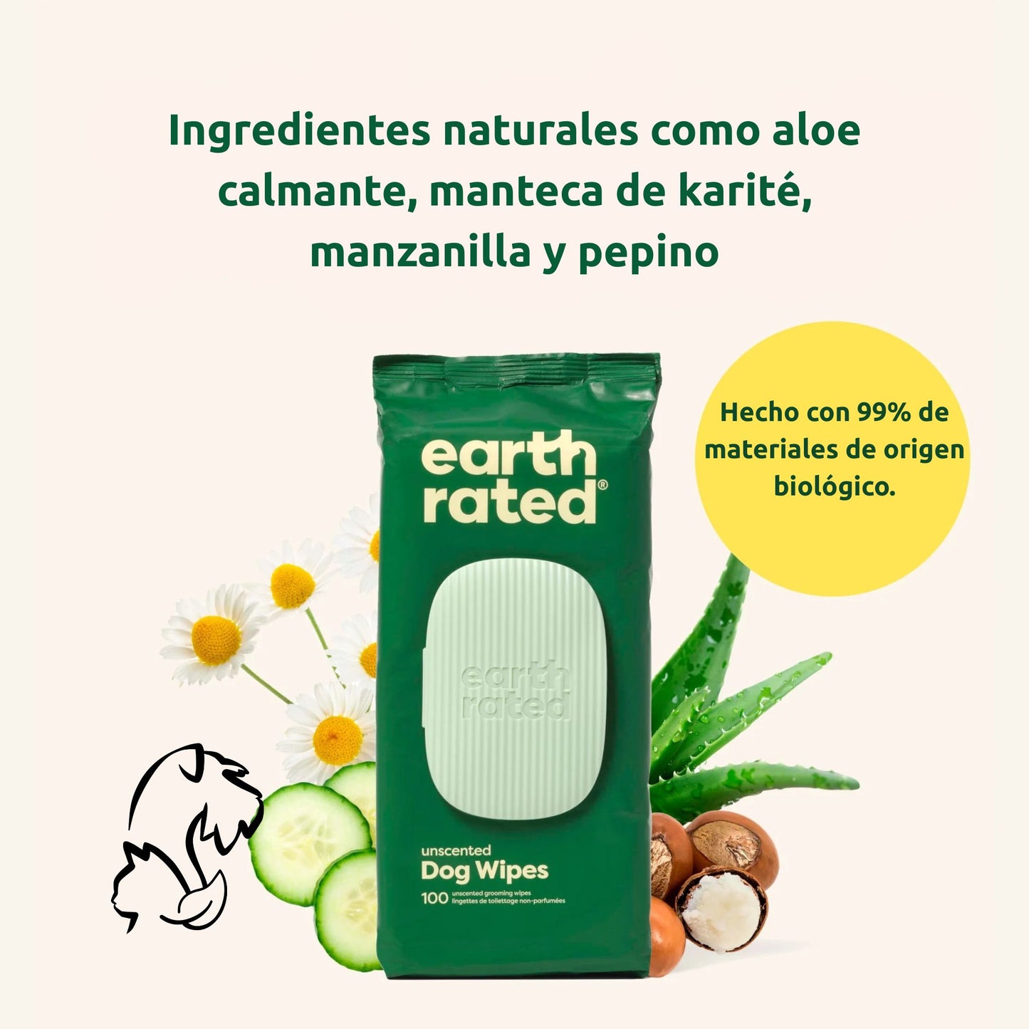 EARTH RATED - TOALLITAS PARA PERROS Y GATOS