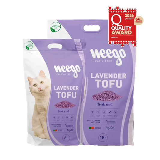 WEEGO - LAVENDER TOFU - ARENA AGLOMERANTE DE TOFU PARA GATOS