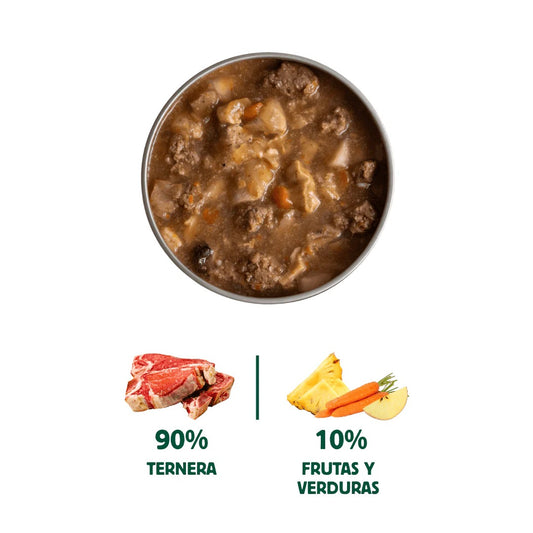 WILD BALANCE - CAZUELA CASERA DE TERNERA CON ZANAHORIA Y PIÑA PARA PERROS