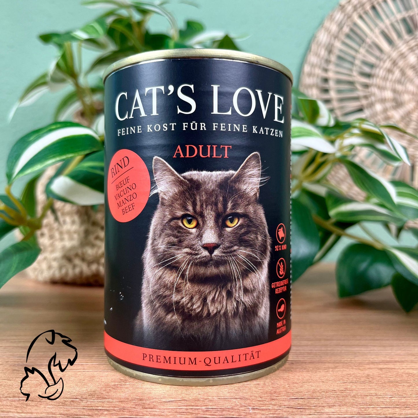Cat´s Love Lata De Paté Suave De Vacuno Puro Para Gatos 400g