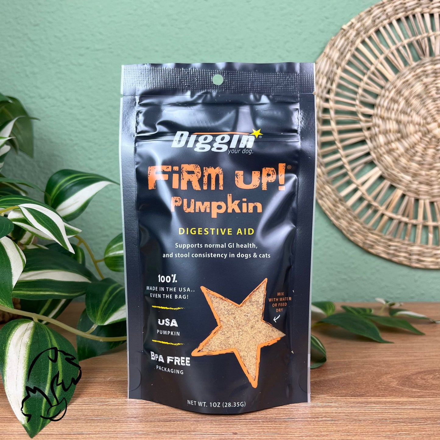 DIGGIN' YOUR DOG - FIRM UP! PUMPKIN - REGULADOR INTESTINAL PARA PERROS Y GATOS