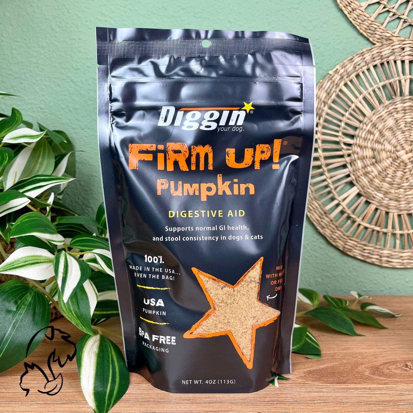 DIGGIN' YOUR DOG - FIRM UP! PUMPKIN - REGULADOR INTESTINAL PARA PERROS Y GATOS