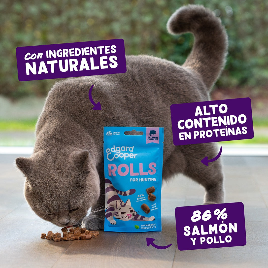 EDGARD & COOPER - ROLLS DE POLLO CON SALMÓN PARA GATOS