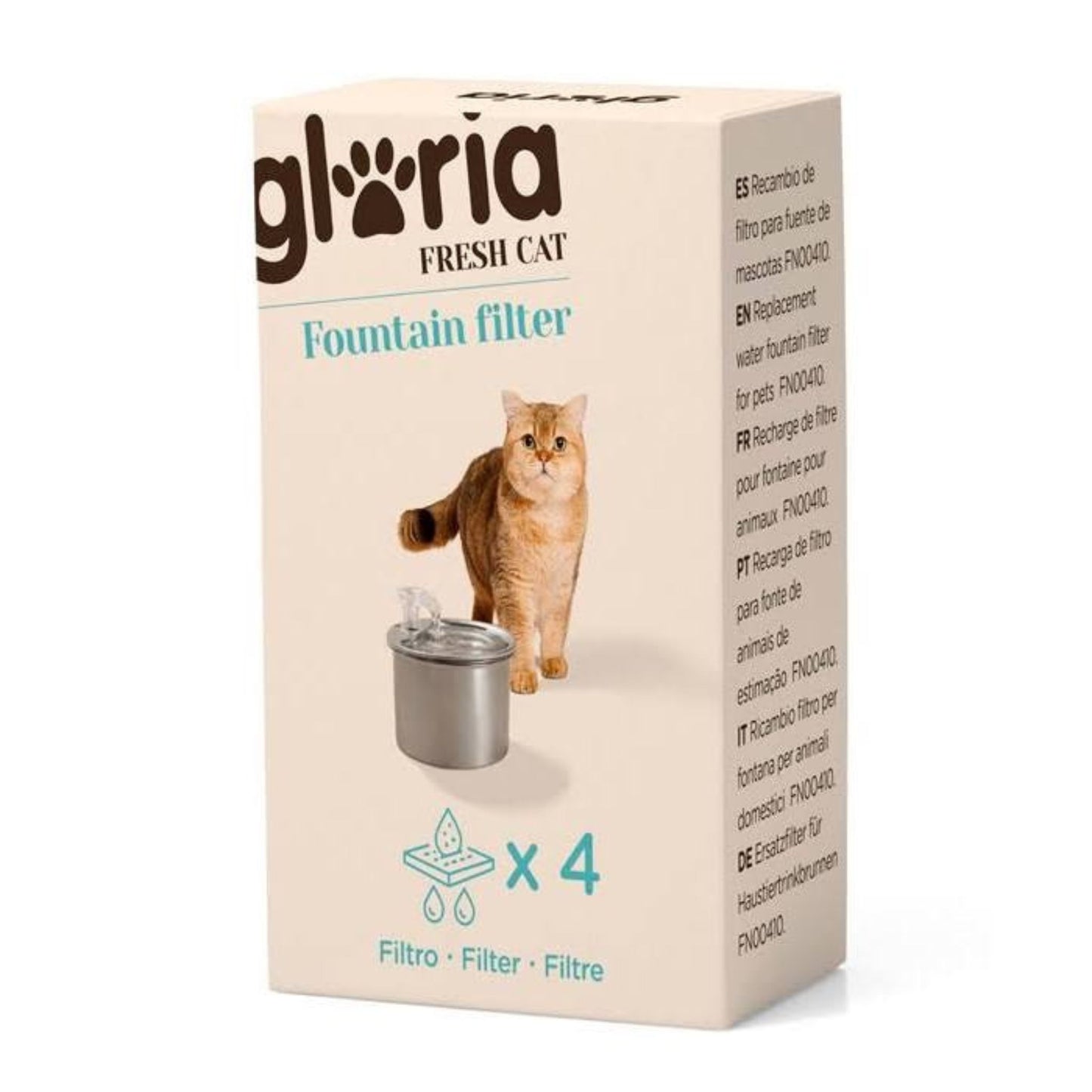 GLORIA PETS - FILTROS PARA FUENTE ACERO INOXIDABLE PARA GATOS