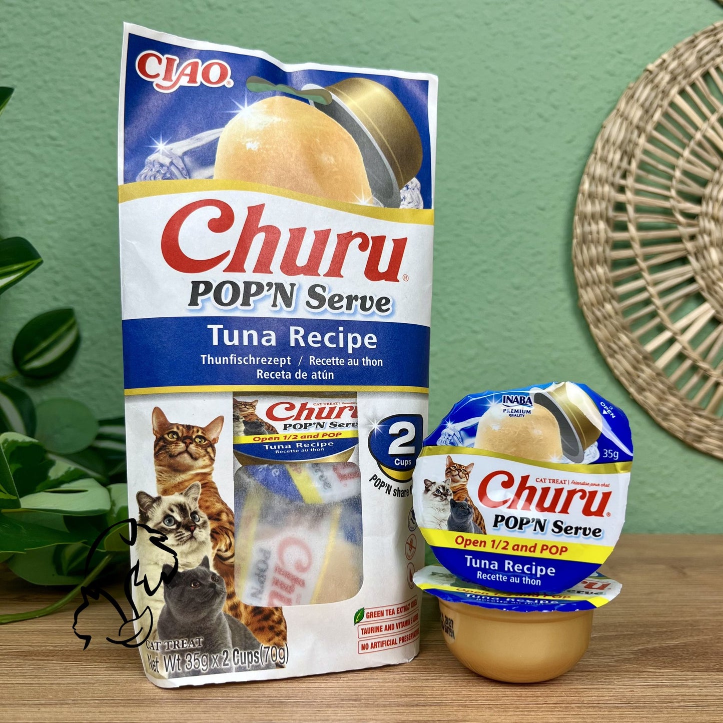INABA - CHURU POP´N SERVE DE ATÚN PARA GATOS
