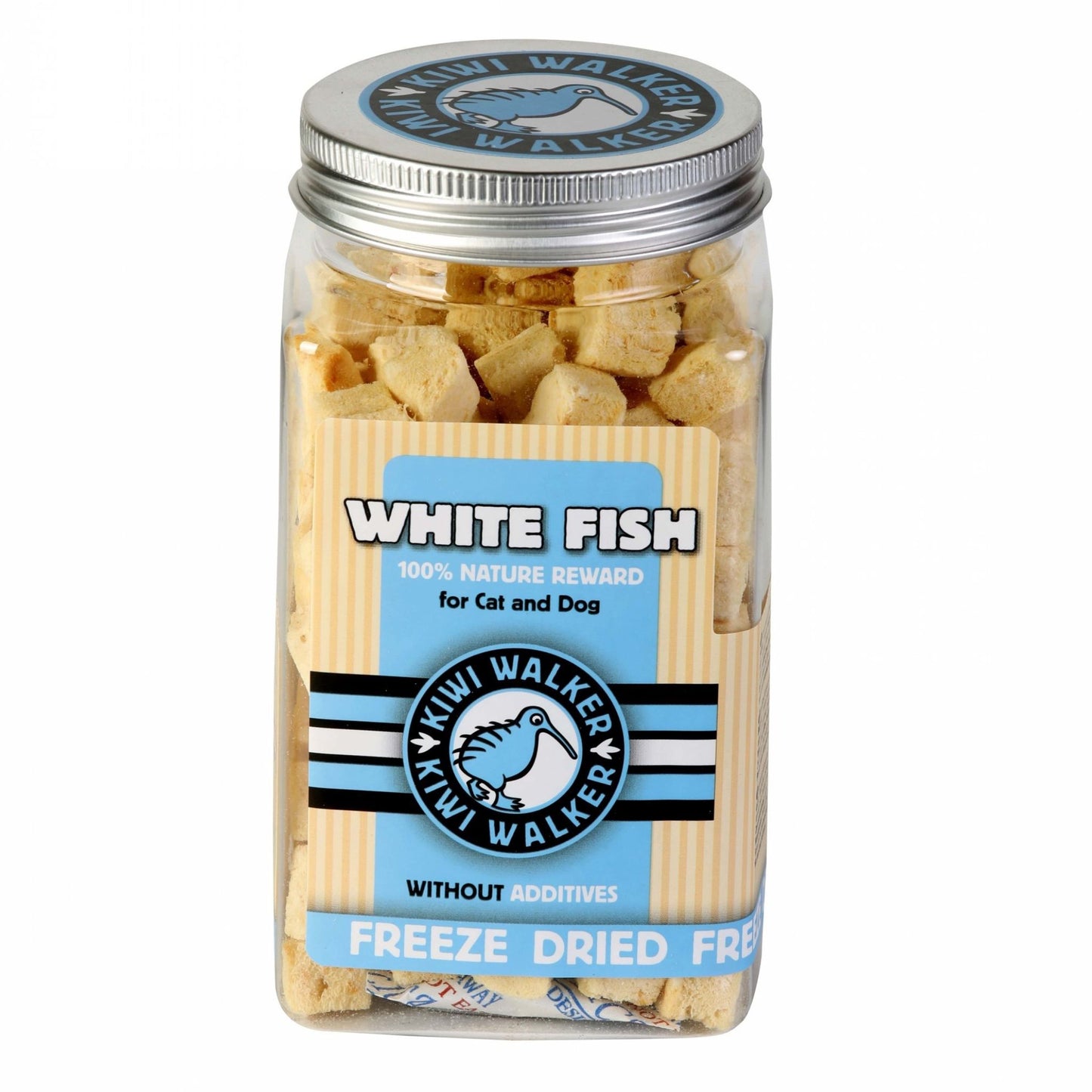 KIWI WALKER - PREMIOS LIOFILIZADOS DE PESCADO BLANCO PARA PERROS Y GATOS