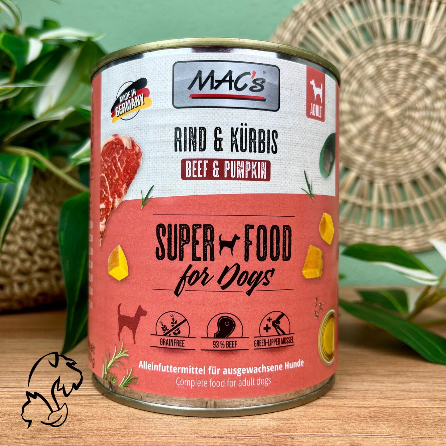 Mac´s Lata Completa Y Natural De Ternera Con Calabaza Para Perros