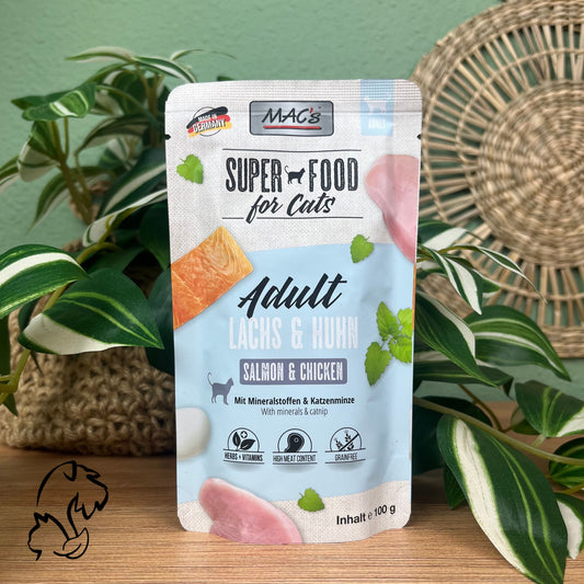 Mac´s Alimentación Natural Sobre De Pollo Y Salmón Para Gatos 100g