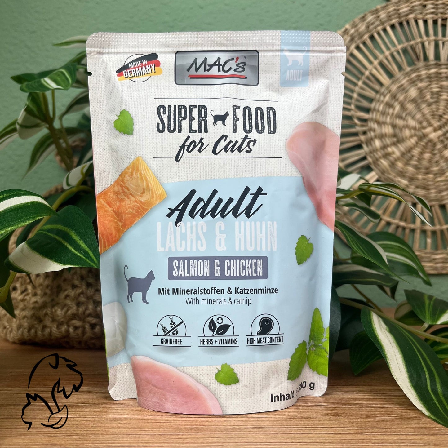 Mac´s Alimentación Natural Sobre De Pollo Y Salmón Para Gatos 300g