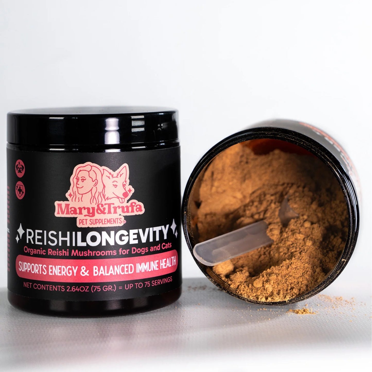 MARY & TRUFA - REISHI LONGEVITY - HONGO REISHI PARA PERROS Y GATOS