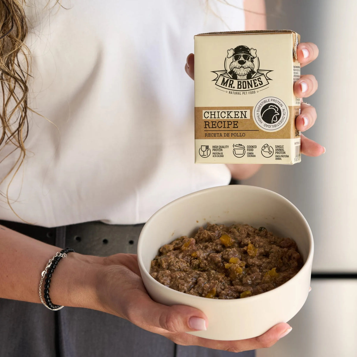 MR. BONES - RECETA DE POLLO CON CALABAZA Y ESPINACA PARA PERROS