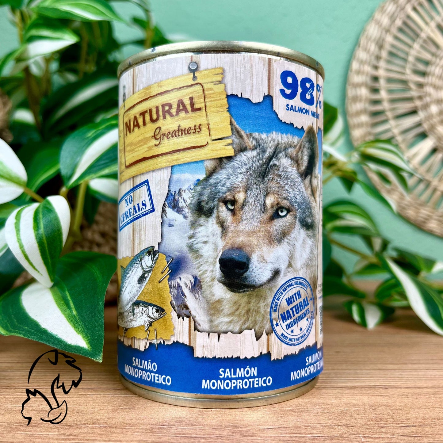 Natural Greatness Lata Completa De Salmón Monoproteico Para Perros 400g