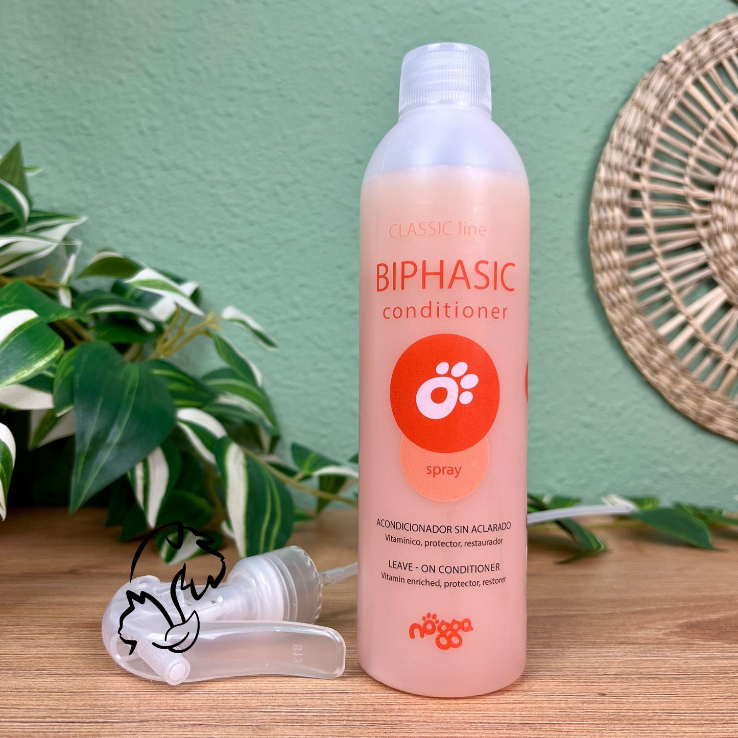 NOGGA - BIPHASIC - SPRAY ACONDICIONADOR SIN ACLARADO PARA PERROS Y GATOS