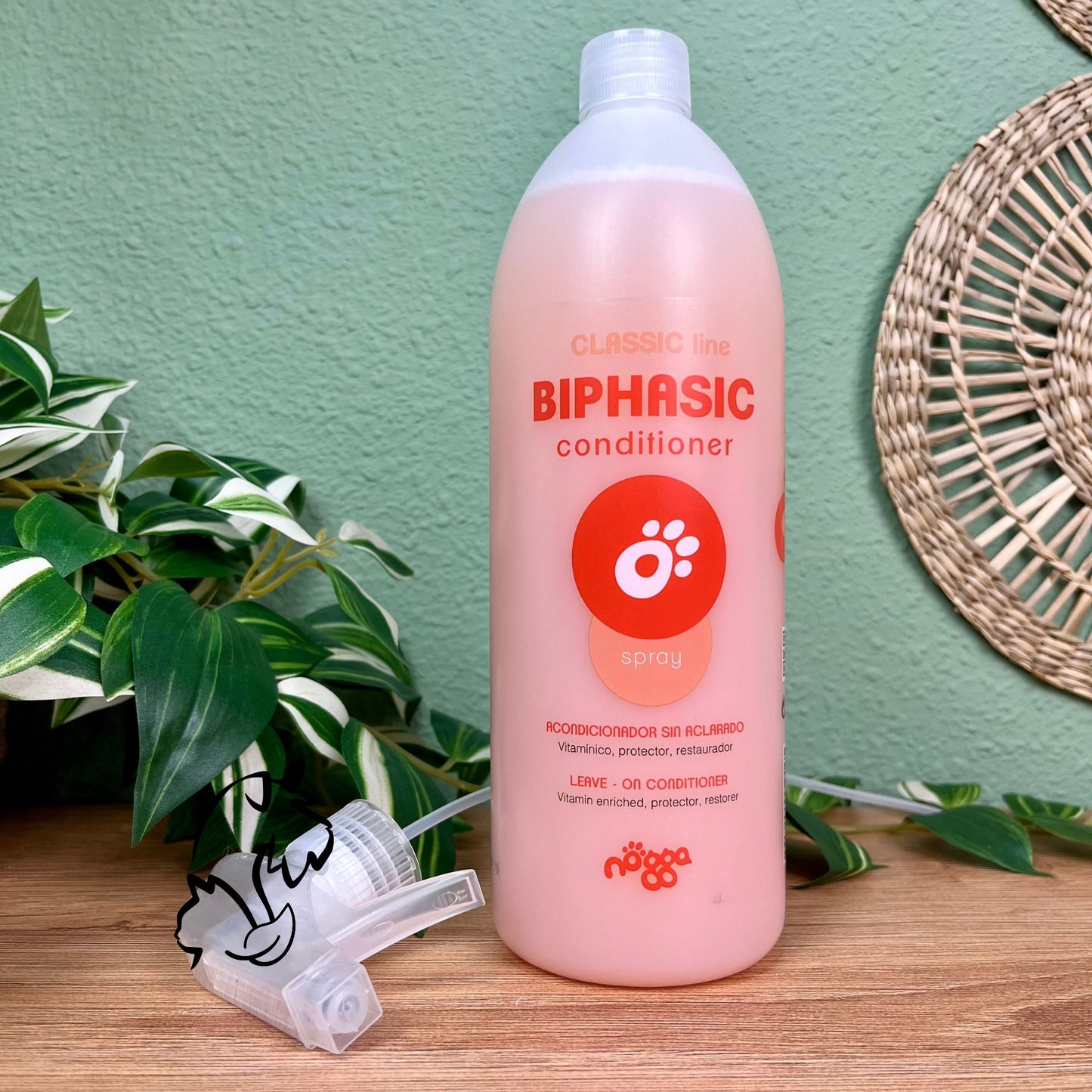 NOGGA - BIPHASIC - SPRAY ACONDICIONADOR SIN ACLARADO PARA PERROS Y GATOS