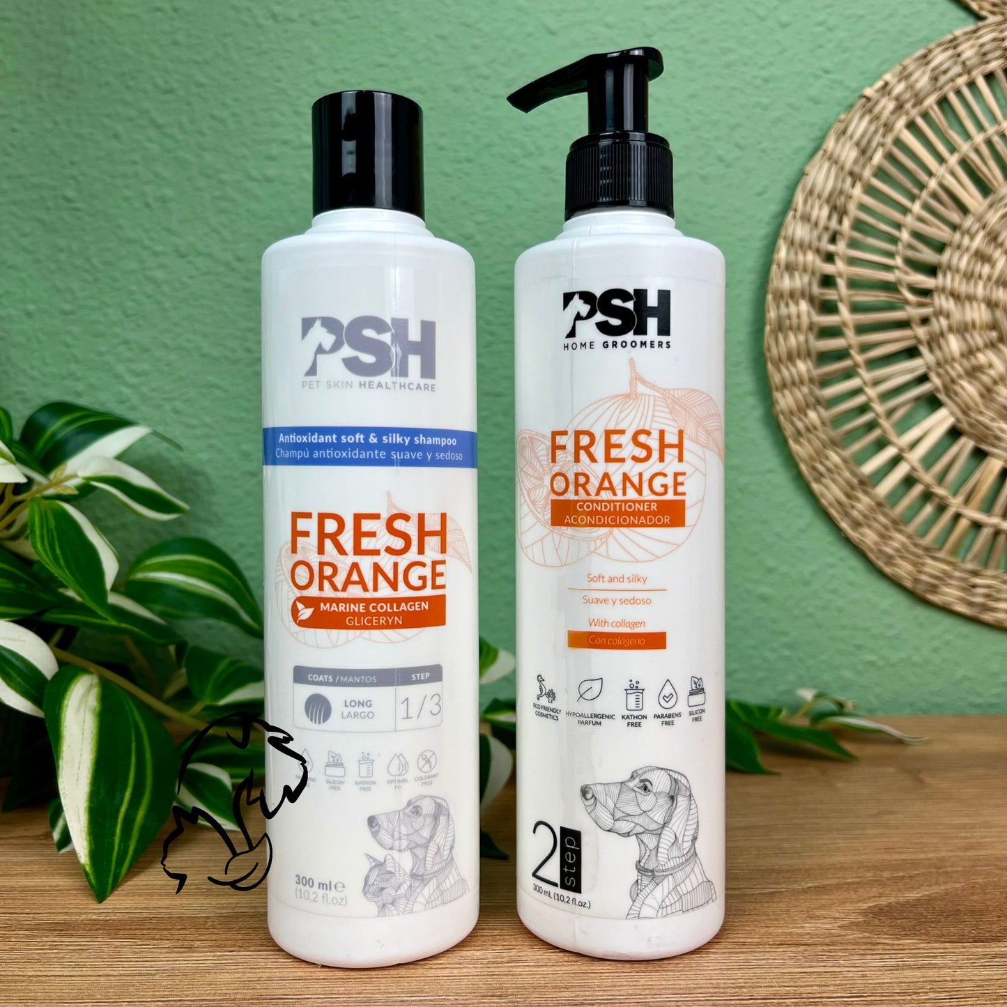 ⚡️GANGA⚡️PSH - PACK FRESH ORANGE - CHAMPÚ Y ACONDICIONADOR PARA PERROS DE PELO LARGO