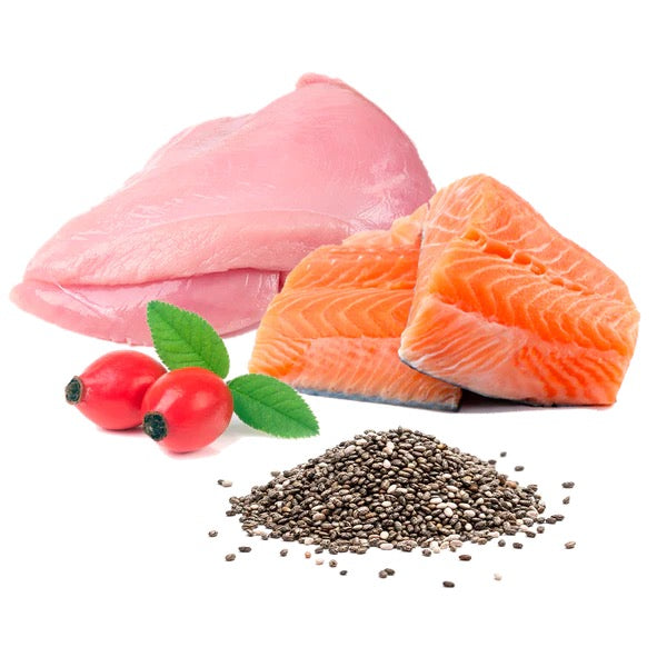 PUROMENU - SOBRE MICHI MIMOS DE PAVO CON SALMÓN BIO PARA GATOS