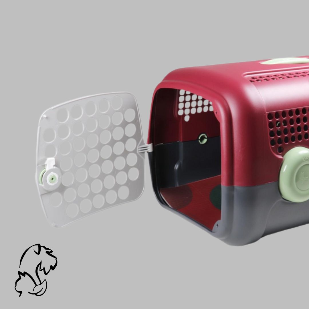 UNITED PETS - TRANSPORTÍN A.U.T.O. BURDEOS/GRIS PARA GATOS Y PERROS