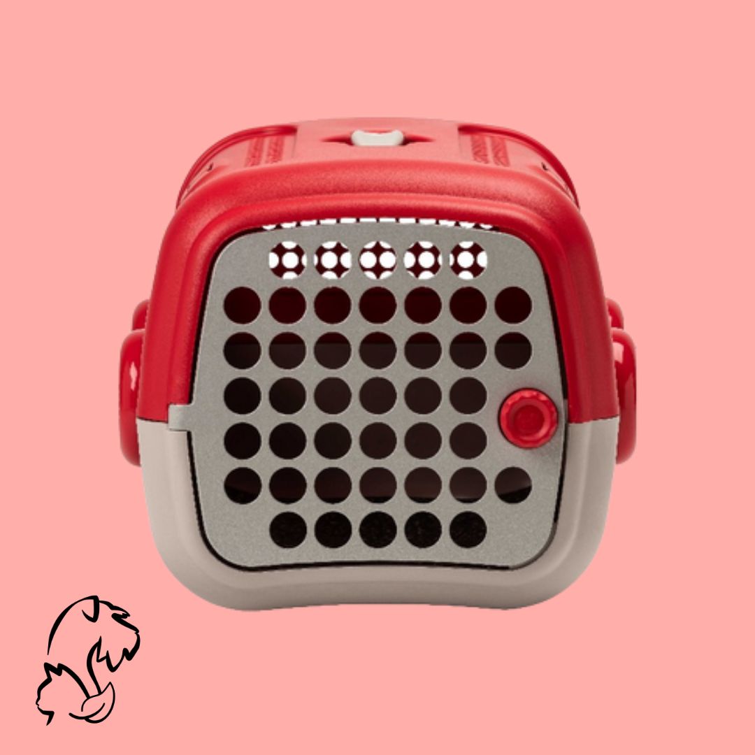 UNITED PETS - TRANSPORTÍN A.U.T.O. ROJO/TAUPÉ PARA GATOS Y PERROS