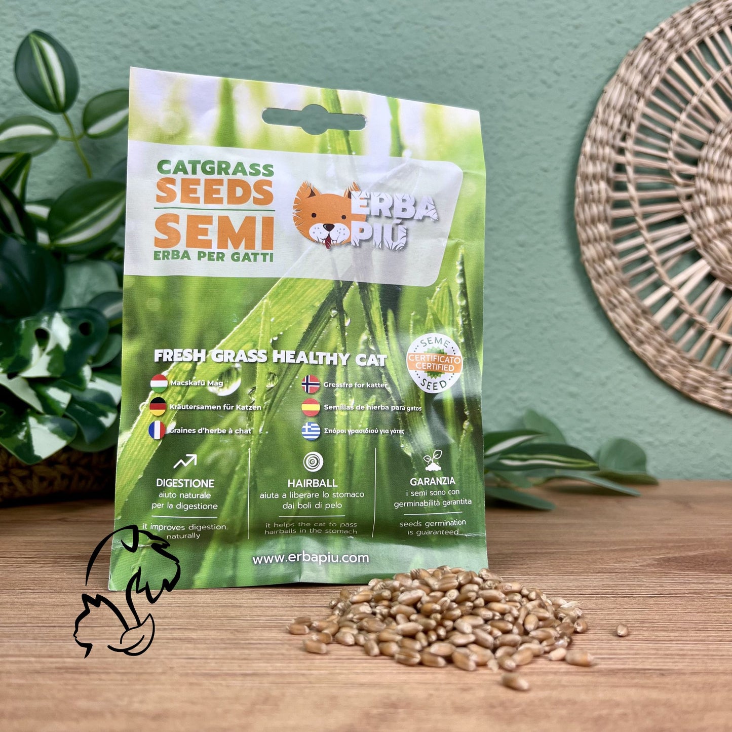 ERBA PIÚ - SEMI - SEMILLAS DE HIERBA PARA GATOS