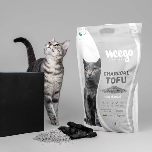 WEEGO - CHARCOAL TOFU - ARENA AGLOMERANTE DE TOFU PARA GATOS