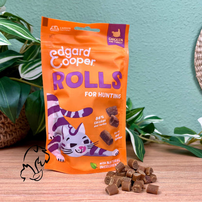 EDGARD & COOPER - ROLLS DE POLLO CON PAVO PARA GATOS