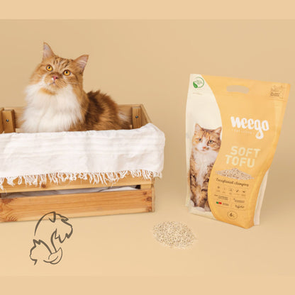 WEEGO - SOFT TOFU - ARENA AGLOMERANTE DE TOFU PARA GATOS