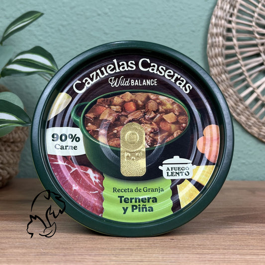 WILD BALANCE - CAZUELA CASERA DE TERNERA CON ZANAHORIA Y PIÑA PARA PERROS