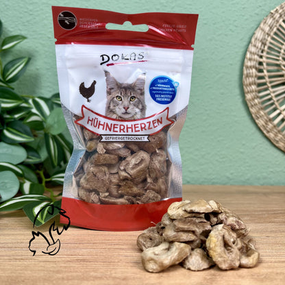 DOKAS - CORAZONES LIOFILIZADOS DE POLLO PARA GATOS