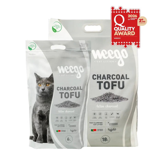 WEEGO - CHARCOAL TOFU - ARENA AGLOMERANTE DE TOFU PARA GATOS