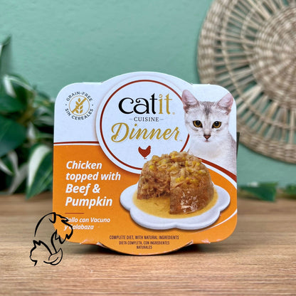 CATIT - DINNER DE POLLO CON VACUNO PARA GATOS