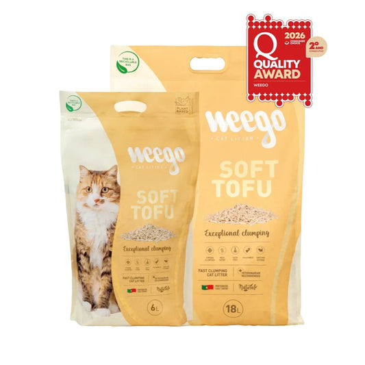 WEEGO - SOFT TOFU - ARENA AGLOMERANTE DE TOFU PARA GATOS