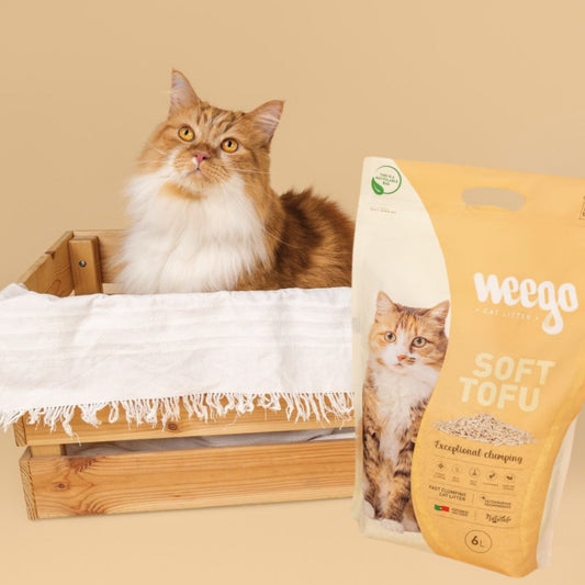 WEEGO - SOFT TOFU - ARENA AGLOMERANTE DE TOFU PARA GATOS