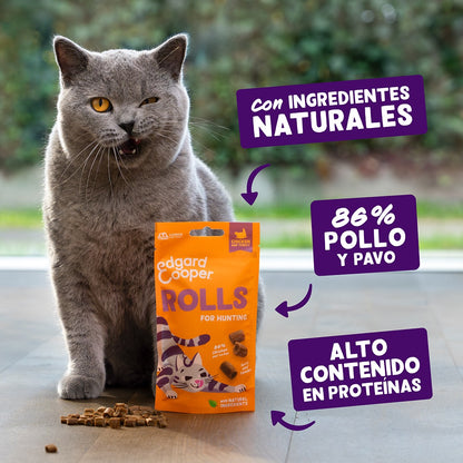 EDGARD & COOPER - ROLLS DE POLLO CON PAVO PARA GATOS