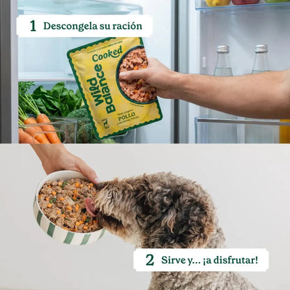 WILD BALANCE - MENÚ COCINADO DE POLLO PARA PERROS