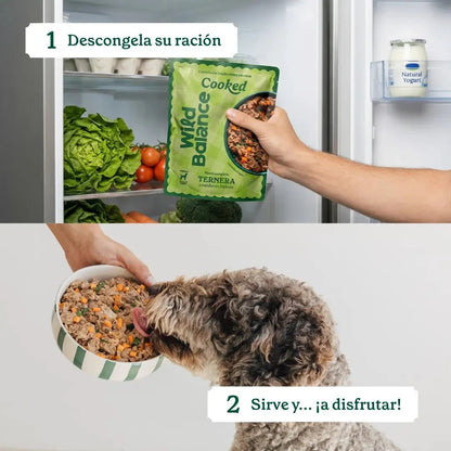 WILD BALANCE - MENÚ COCINADO DE TERNERA PARA PERROS