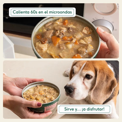 WILD BALANCE - CAZUELA CASERA DE SALMÓN Y POLLO CON PERA PARA PERROS