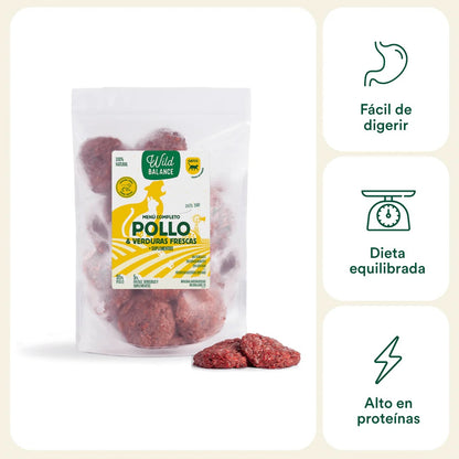 WILD BALANCE - MENÚ BARF DE POLLO PARA GATOS