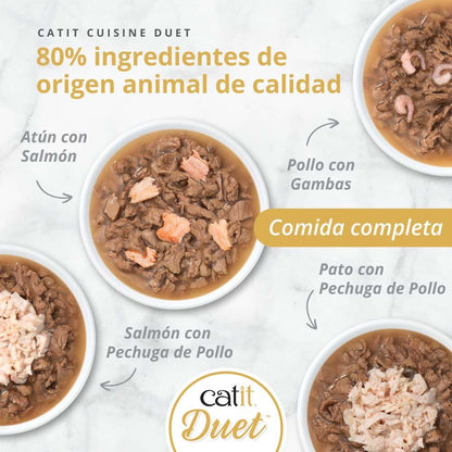 CATIT - DUET DE POLLO CON GAMBAS PARA GATOS