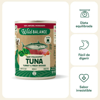 WILD BALANCE - LATA FILOSOFÍA BARF DE PAVO Y ATÚN PARA PERROS