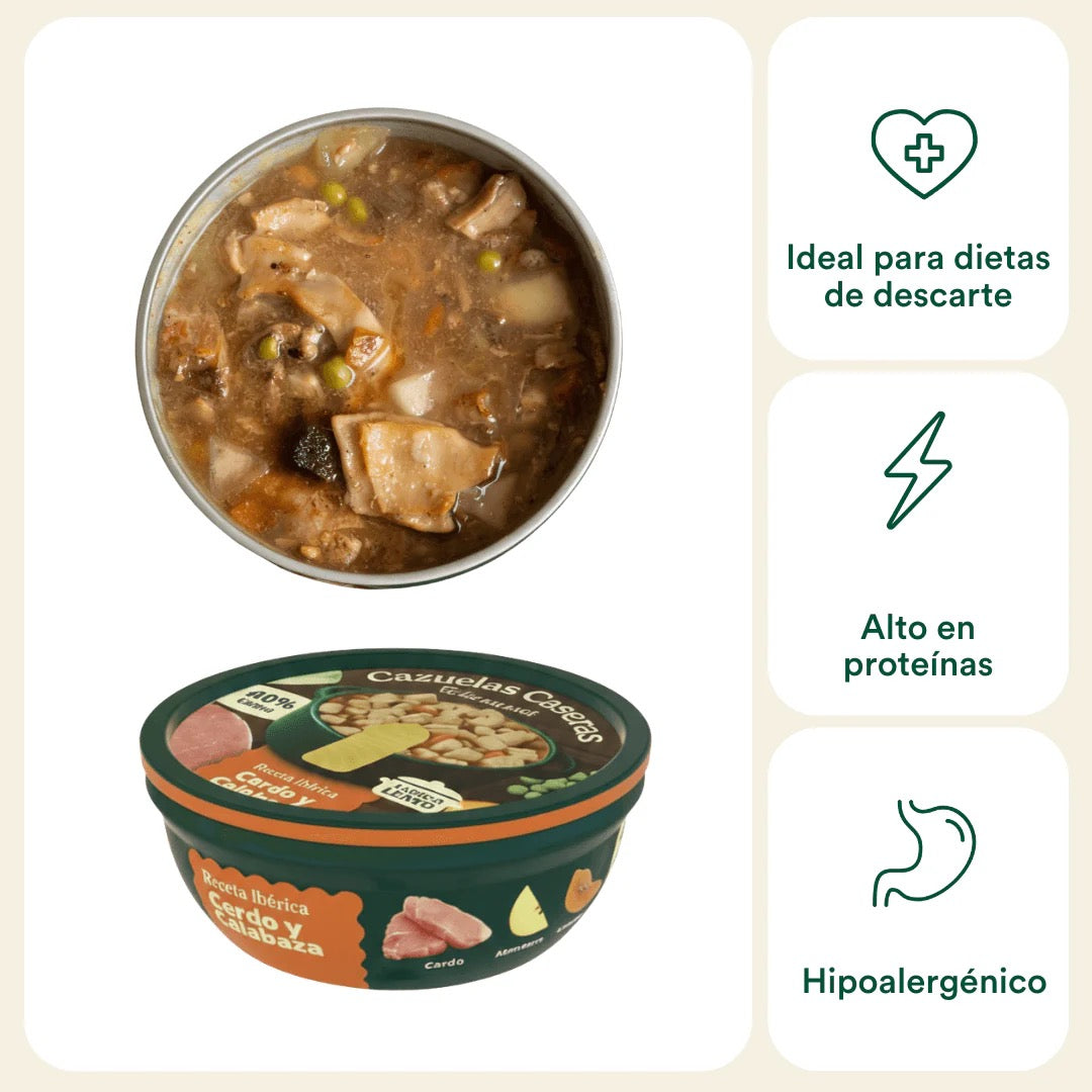 WILD BALANCE - CAZUELA CASERA DE CERDO CON MANZANA Y CALABAZA PARA PERROS