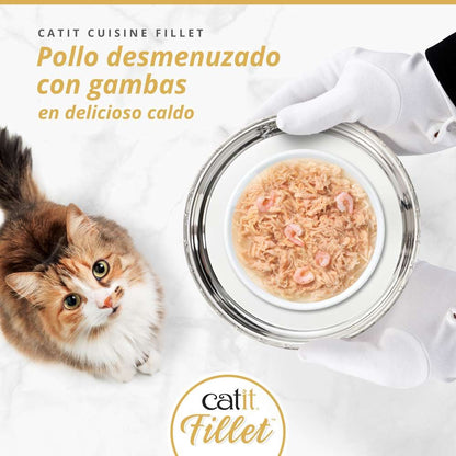 CATIT - FILLET DE POLLO CON GAMBAS PARA GATOS