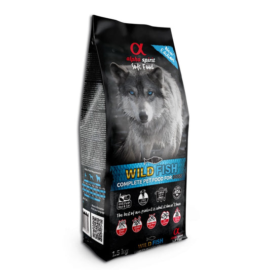 Alpha Spirit, pienso semi húmedo sin cereales elaborado con varios pescados para perros