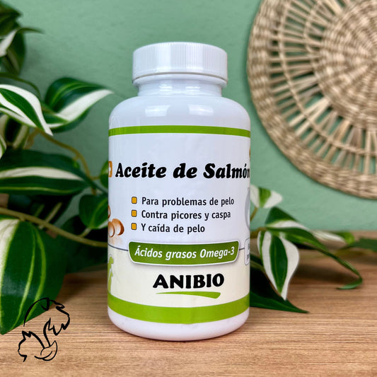 ANIBIO - PERLAS DE ACEITE DE SALMÓN PARA PERROS Y GATOS