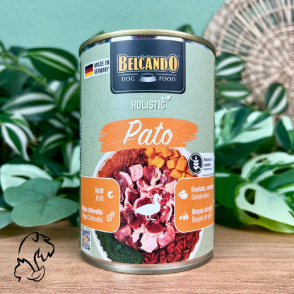 Belcando Holistic, lata de comida húmeda de calidad y completa elaborada con pato y krill para perros