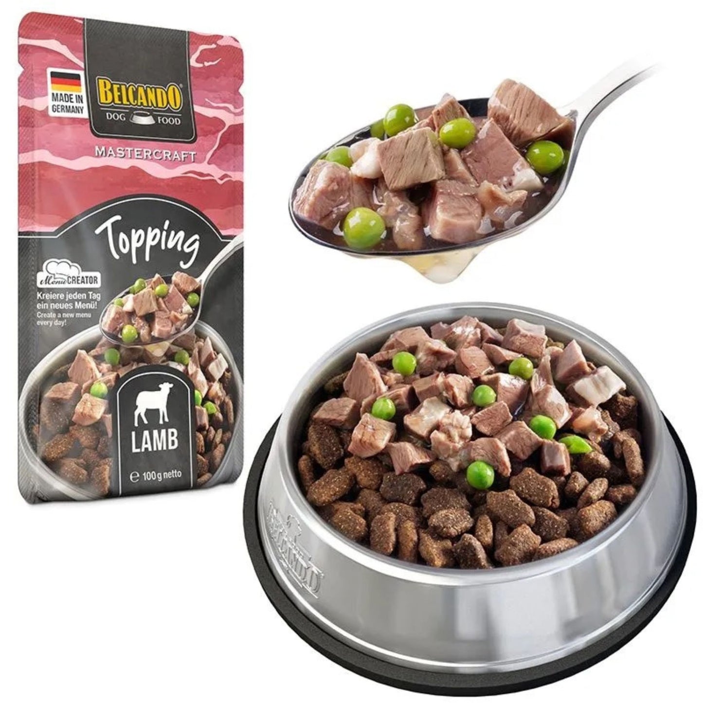 ⚡️GANGA⚡️BELCANDO - TOPPING DE CORDERO CON GUISANTES PARA PERROS