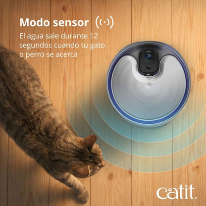CATIT - FUENTE SIN CABLES PIXI DE ACERO INOXIDABLE PARA GATOS