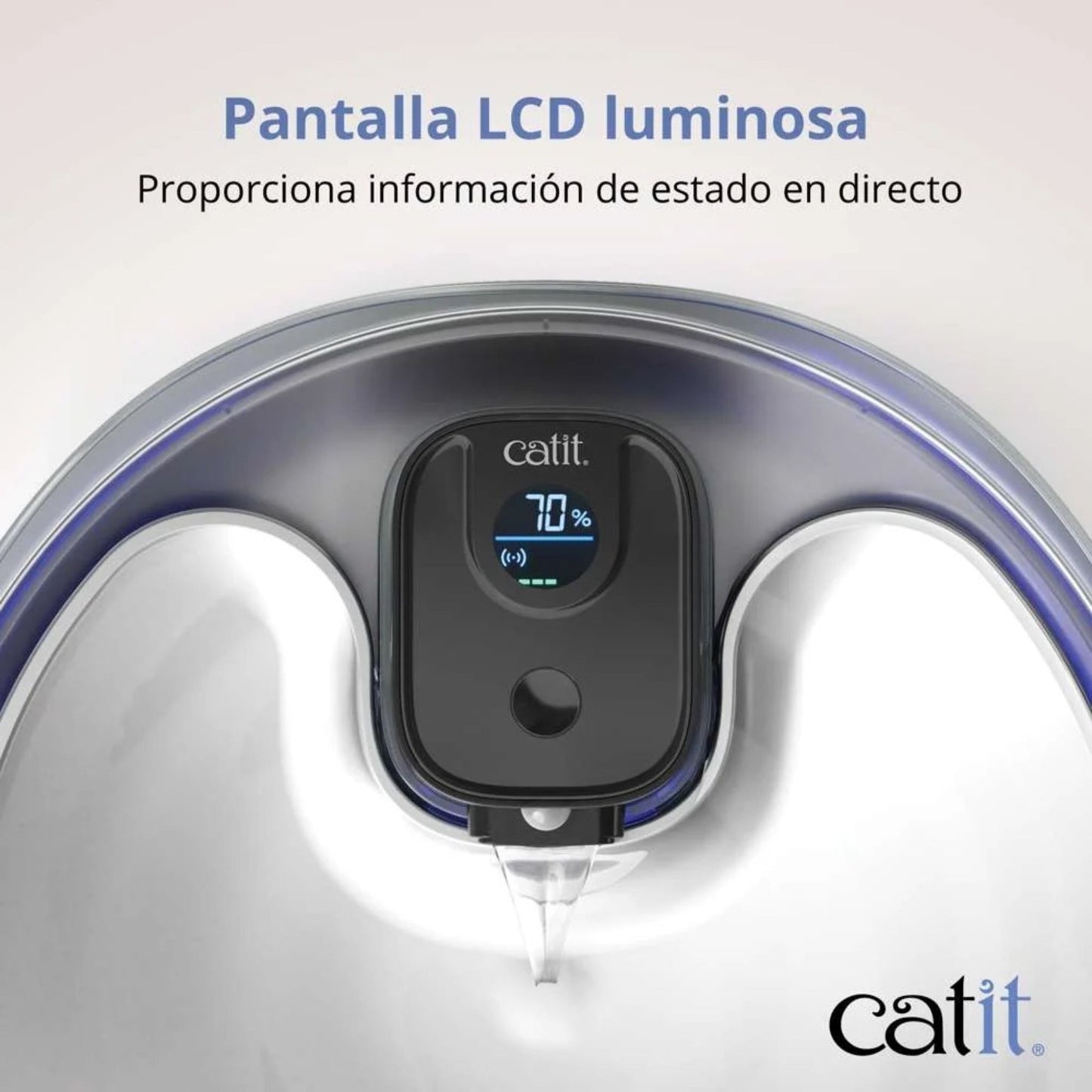 CATIT - FUENTE SIN CABLES PIXI DE ACERO INOXIDABLE PARA GATOS