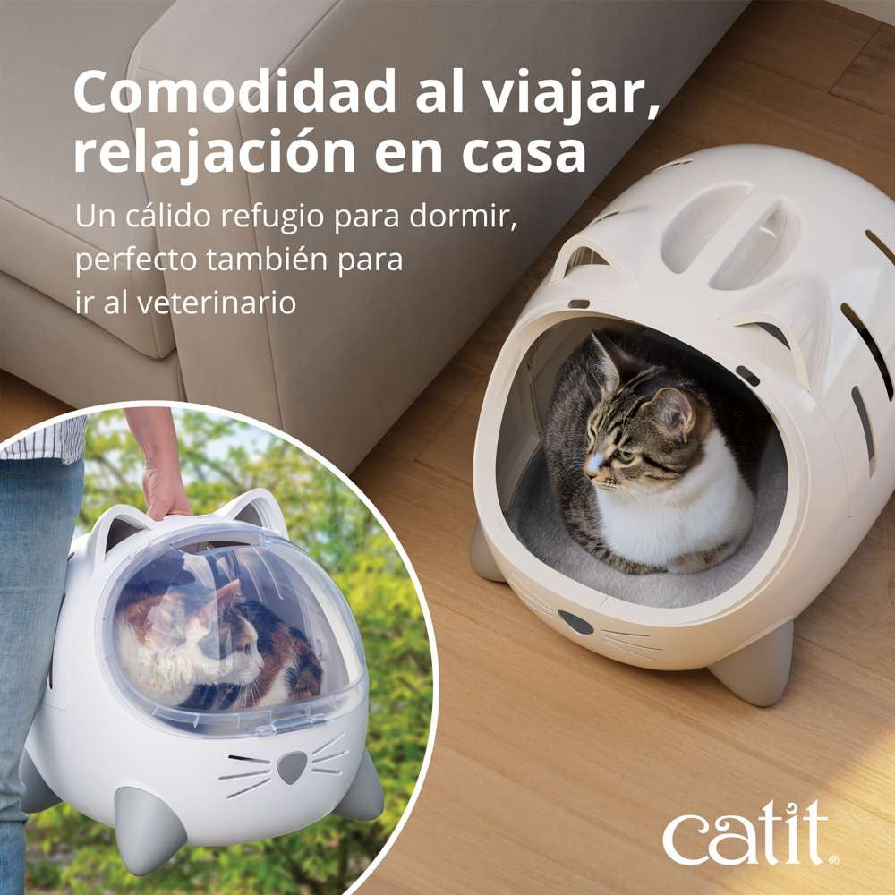 CATIT - TRANSPORTÍN Y CAMA PIXI MIO PARA GATOS