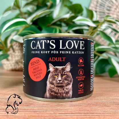 Cat´s Love Lata De Paté Suave De Vacuno Puro Para Gatos 200g