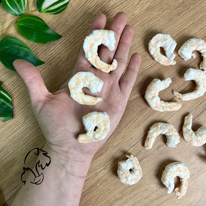 detalle de los premios pure bites de langostinos liofilizados de la marca cat´s love para gatos